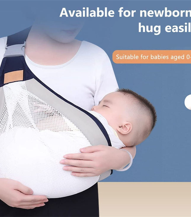 Baby Carrier, Ergonomic Baby Strap one Shoulder Labor-Saving Polyester Baby Half Wrapped Sling (Random Color)