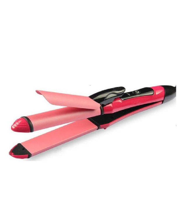 2-in-1 Nova Hair Straightener and Curler – Dual-Use Styling Tool with Quick Heat-Up Technology, Ceramic Plates for Smooth Straightening & Effortless Curls Model-NH-2009 – Portable, Lightweight, Ideal for Home or Travel Use