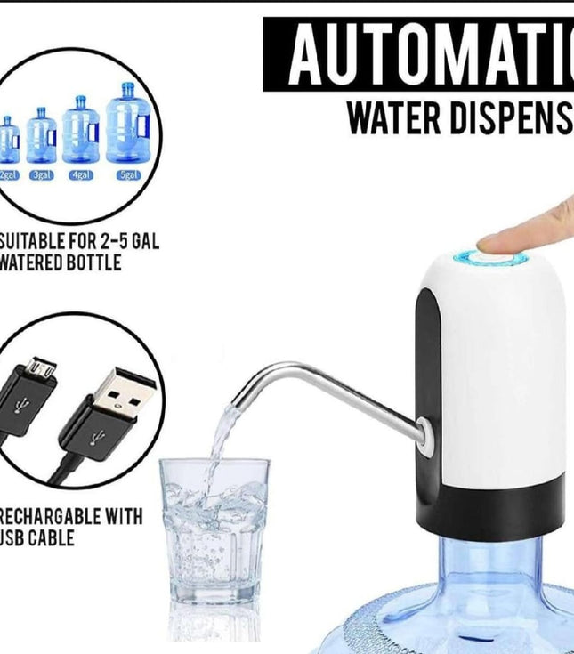 Automatic Electric Water Bottle Pump Dispenser With USB Rechargeable System For Easy One-Touch Water Dispensing At Home, Office And Outdoor Use