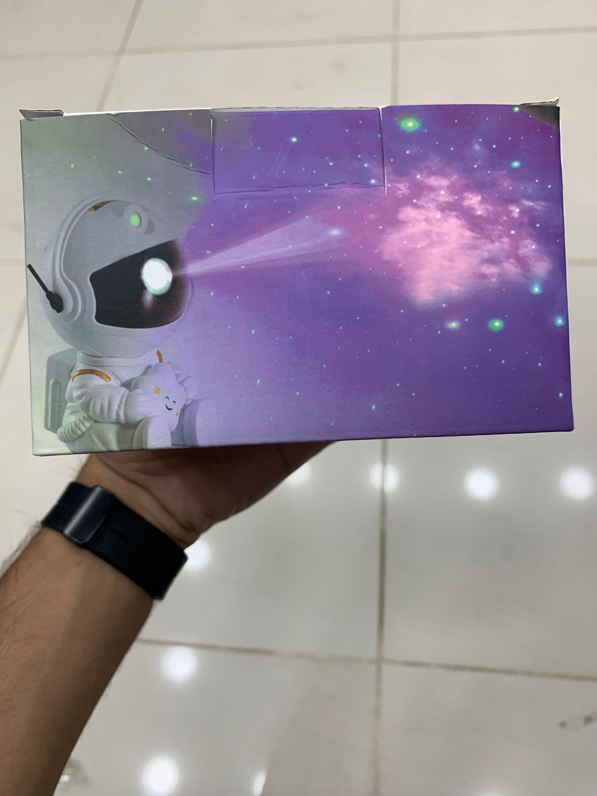 Astronaut Starry Sky Galaxy Projector Rotating Nebula Night Light with Remote Control & Timer for Kids Room & Home Decor (Black)