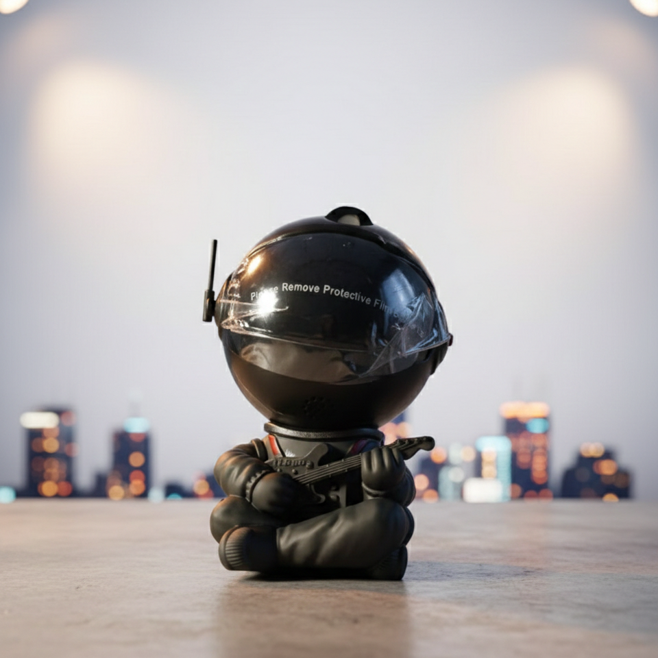 Astronaut Starry Sky Galaxy Projector Rotating Nebula Night Light with Remote Control & Timer for Kids Room & Home Decor (Black)