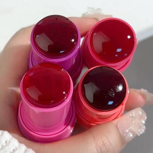 Cooling Water Jelly Tint Lip & Cheek Stain – Pack of 4 - Random Color