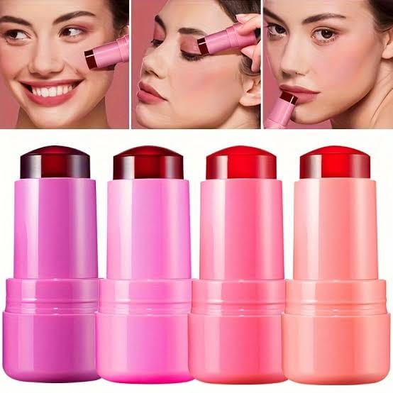Cooling Water Jelly Tint Lip & Cheek Stain – Pack of 4 - Random Color