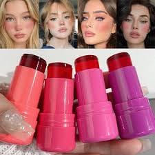 Cooling Water Jelly Tint Lip & Cheek Stain – Pack of 4 - Random Color