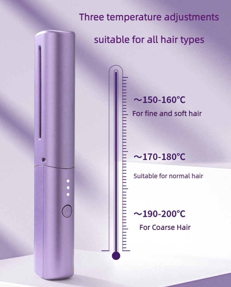 2-in-1 Hair Styling Brush, Straightener, Curler Comb Random Color