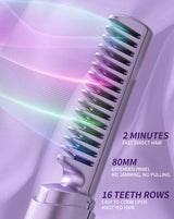 2-in-1 Hair Styling Brush, Straightener, Curler Comb Random Color